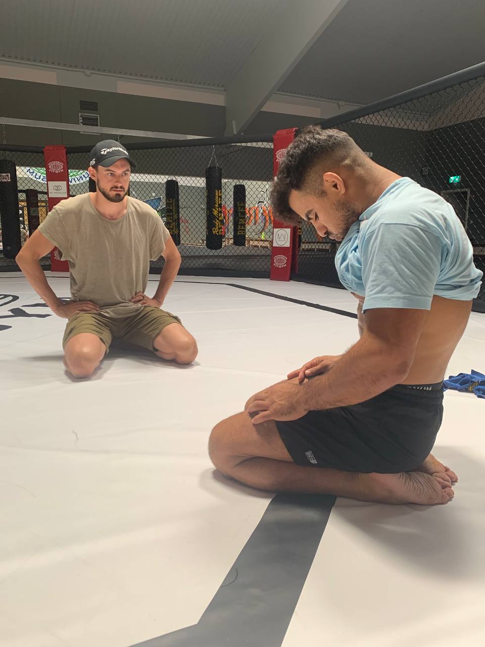 Tim Collet with pro fighter Khalid